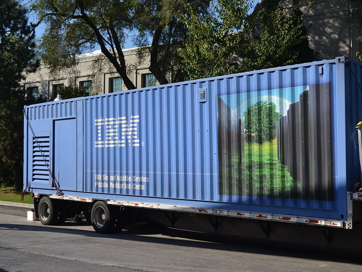 A portable modular data center built inside a standard shipping container