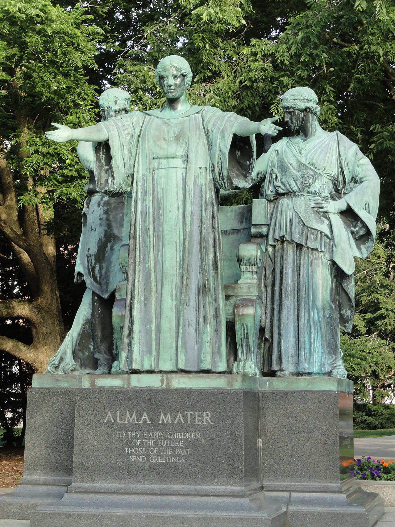 The Alma Mater statue on the University of Illinois Urbana-Champaign campus