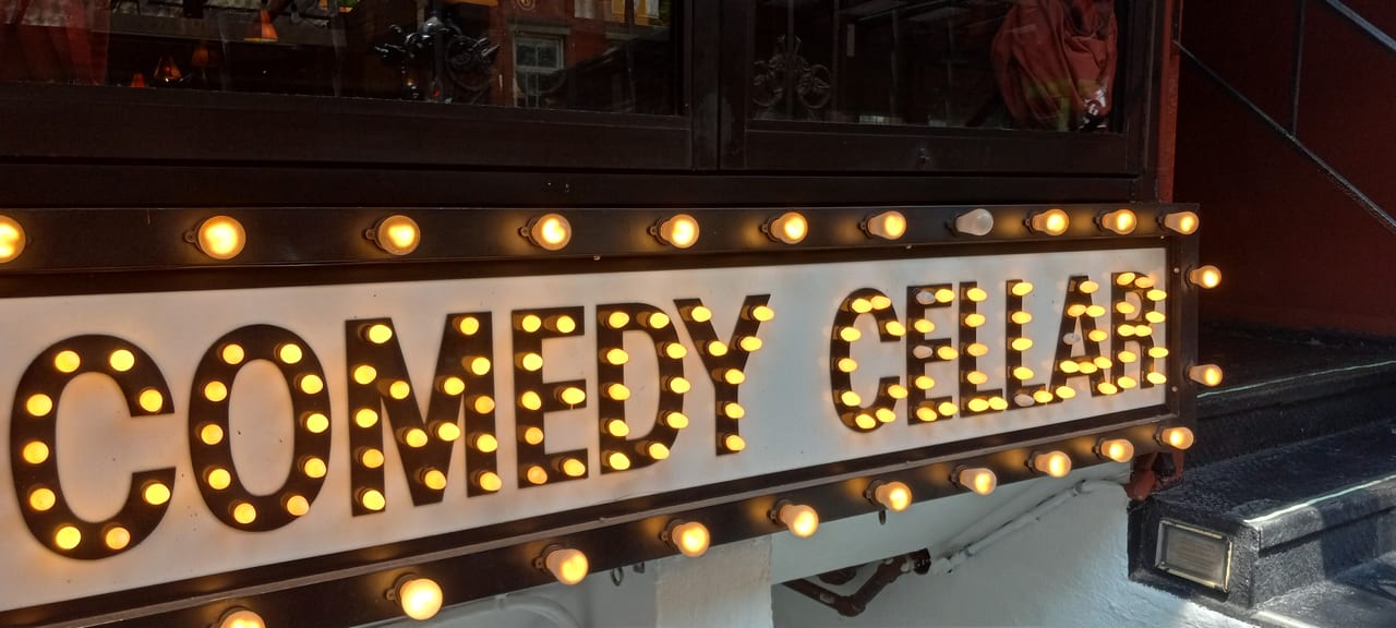 A street in Greenwich Village, Manhattan, home to several working comedy clubs
