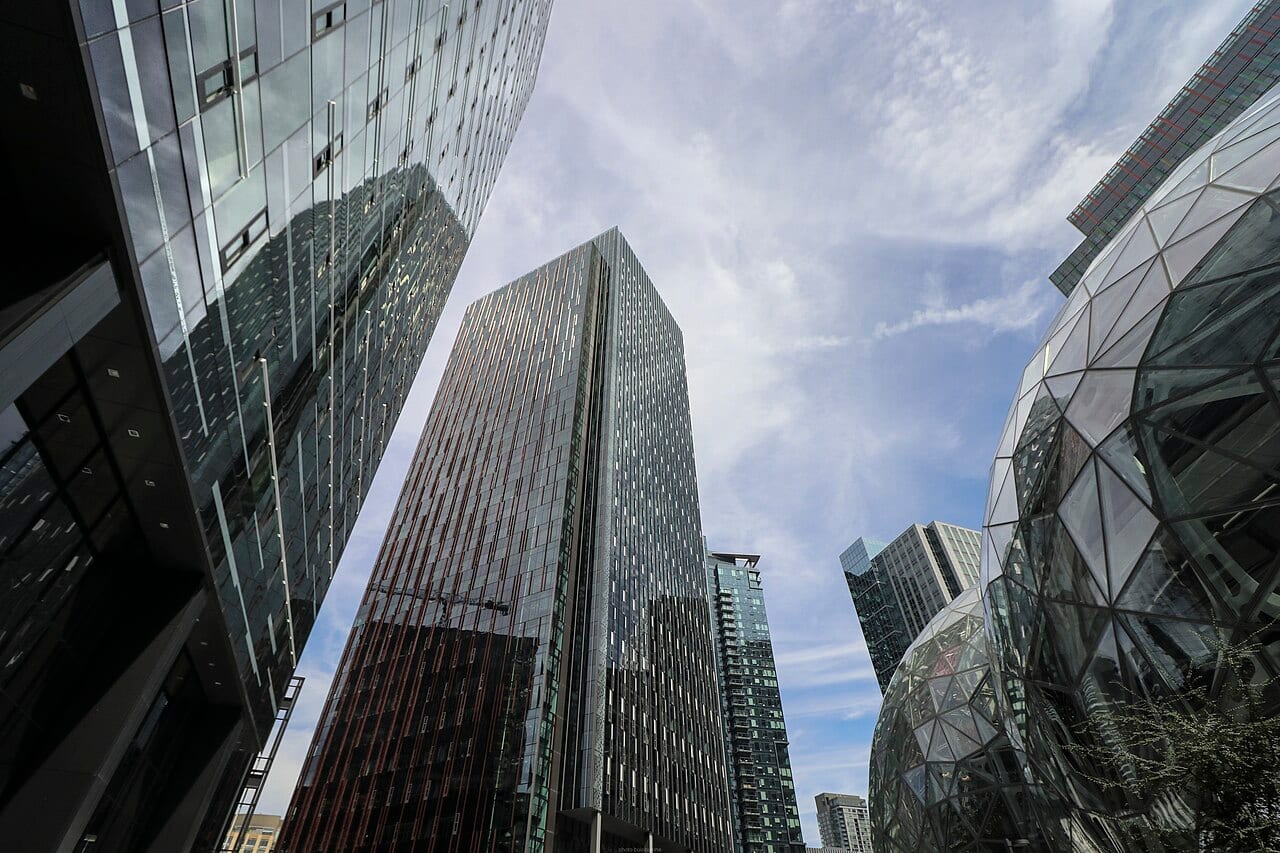 The Amazon Spheres at Amazon's Seattle headquarters campus