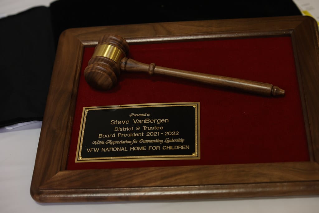 A wooden gavel