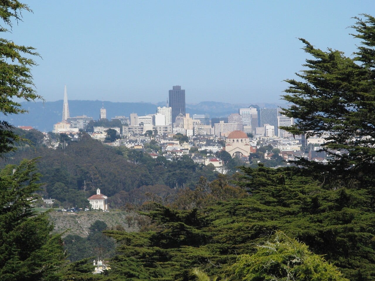 San Francisco's Financial District skyline seen from a distance