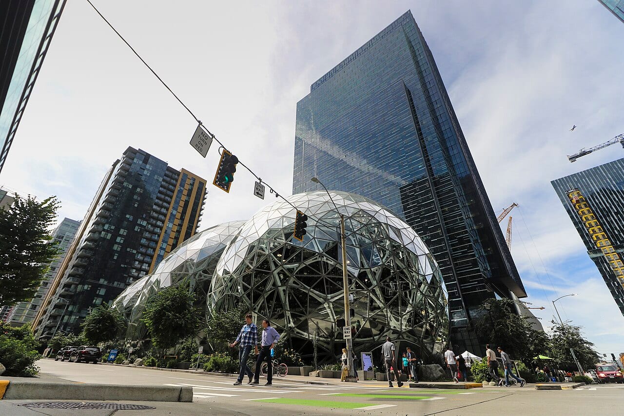 The Amazon Spheres at Amazon's Seattle headquarters