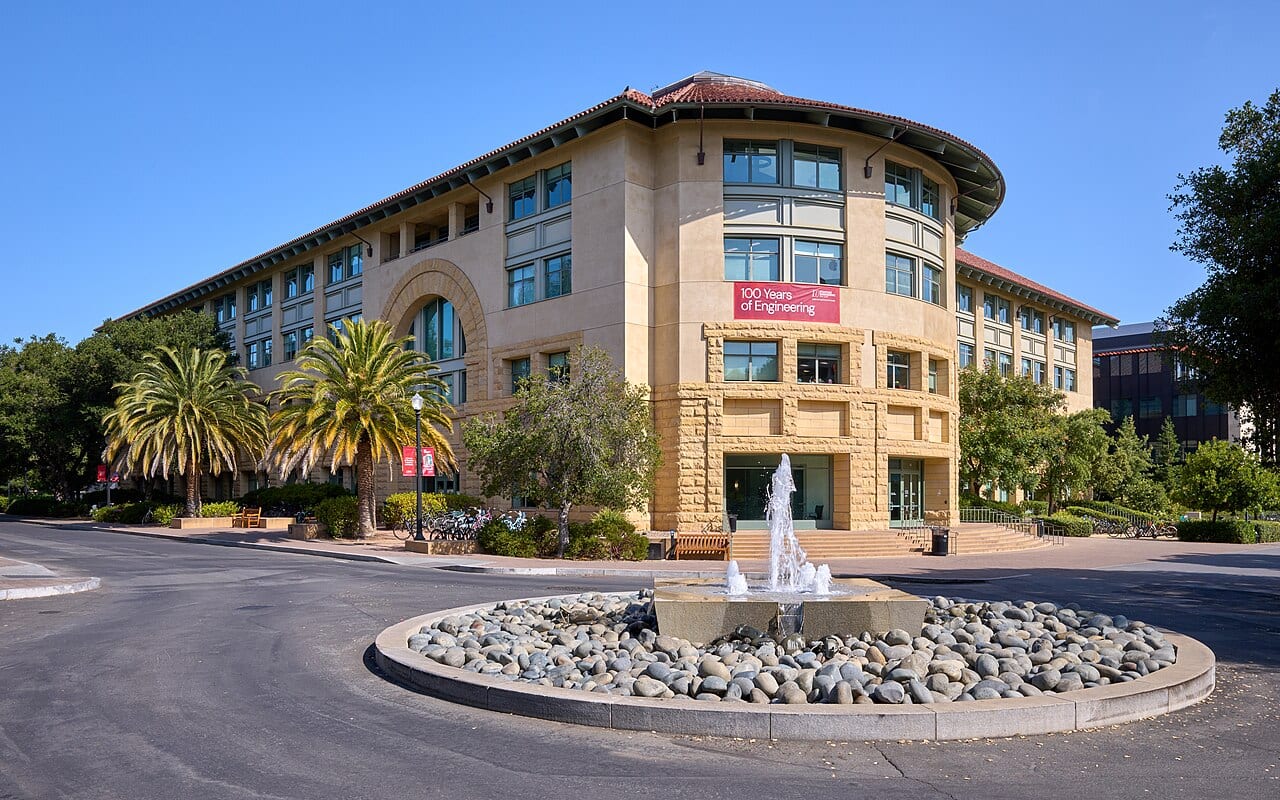 The Gates Computer Science Building on the Stanford University campus