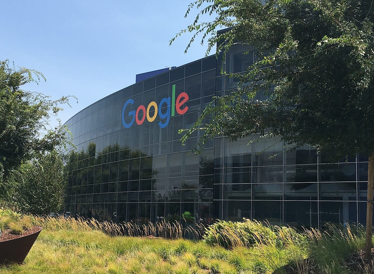 A building on Google's Googleplex campus in Mountain View
