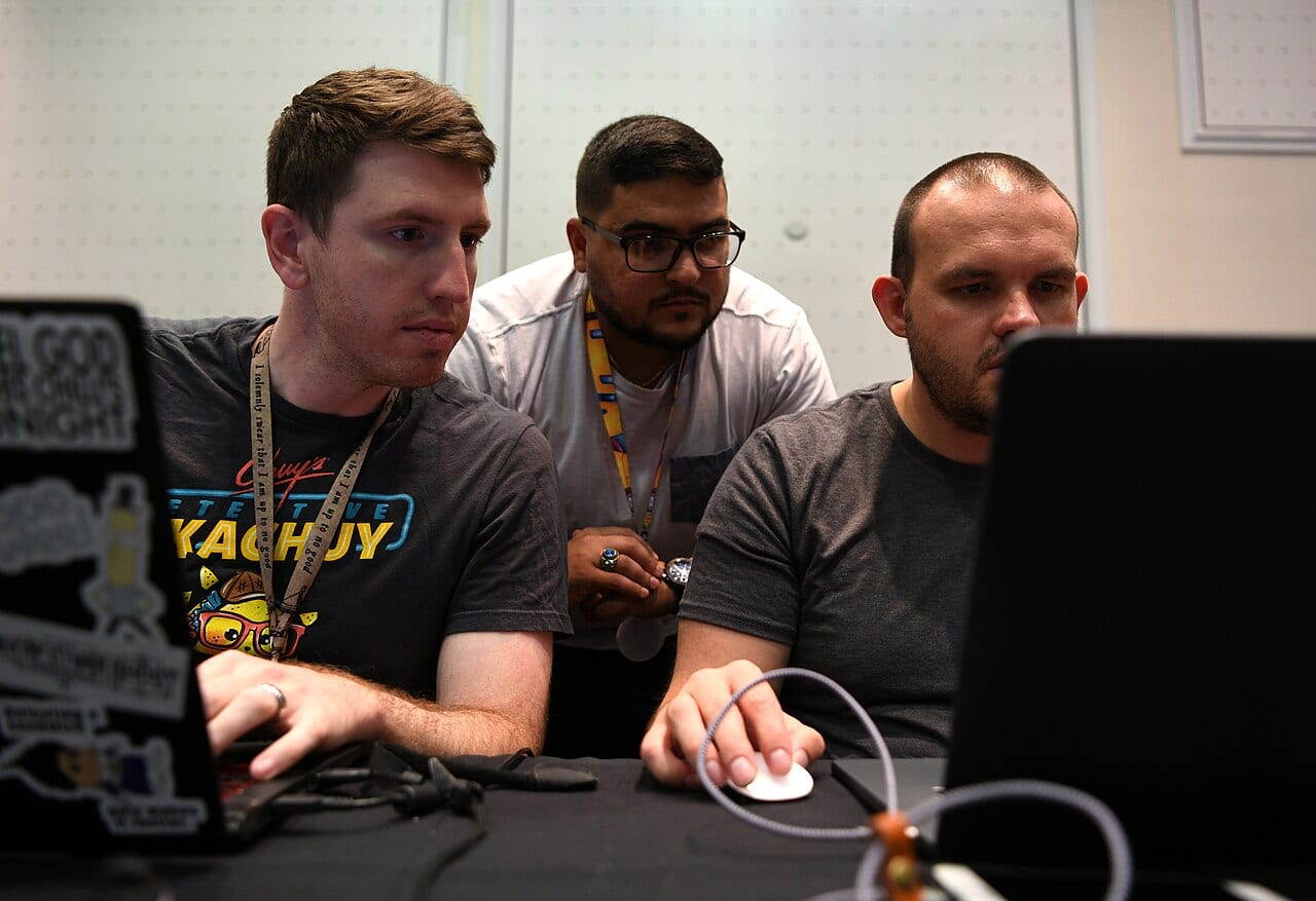 Air Force cyber operators compete in a capture-the-flag exercise testing industrial control systems at DEF CON in 2019