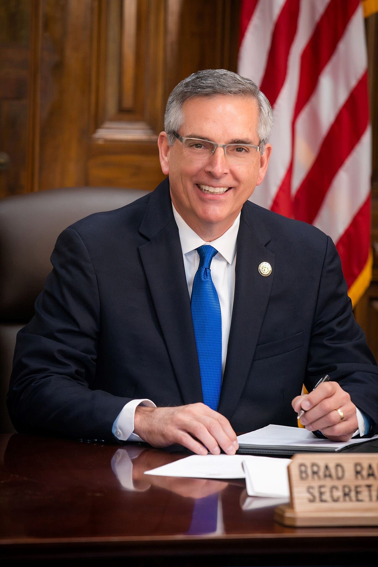 Georgia Secretary of State Brad Raffensperger in an official 2024 portrait