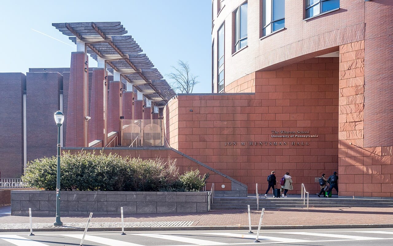 The Wharton School building at the University of Pennsylvania in Philadelphia