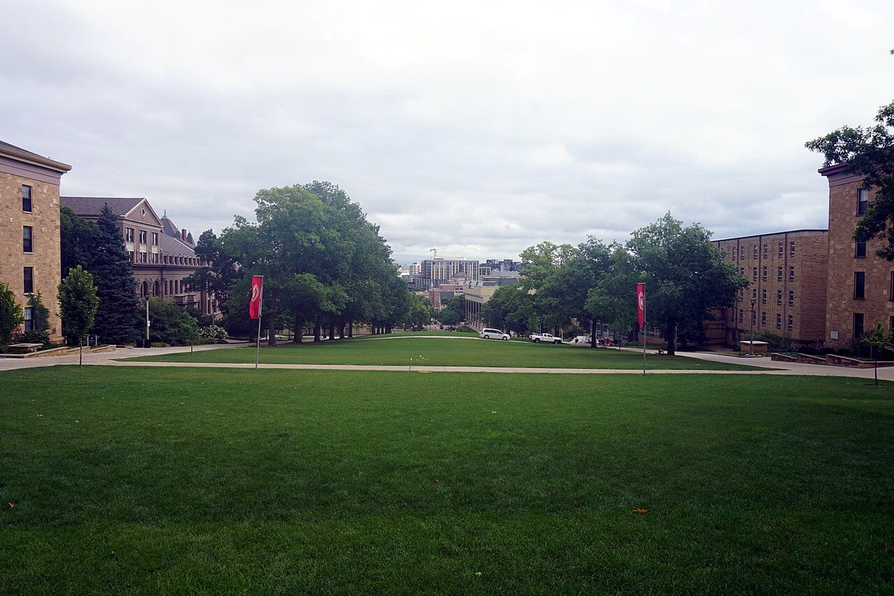 Bascom Hill on the University of Wisconsin-Madison campus in Madison, Wisconsin