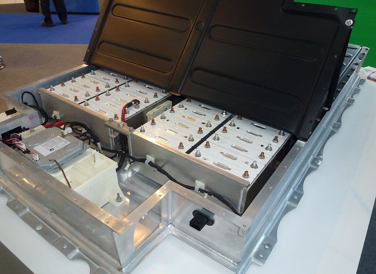 A lithium-ion battery pack built for the BMW i3 electric car
