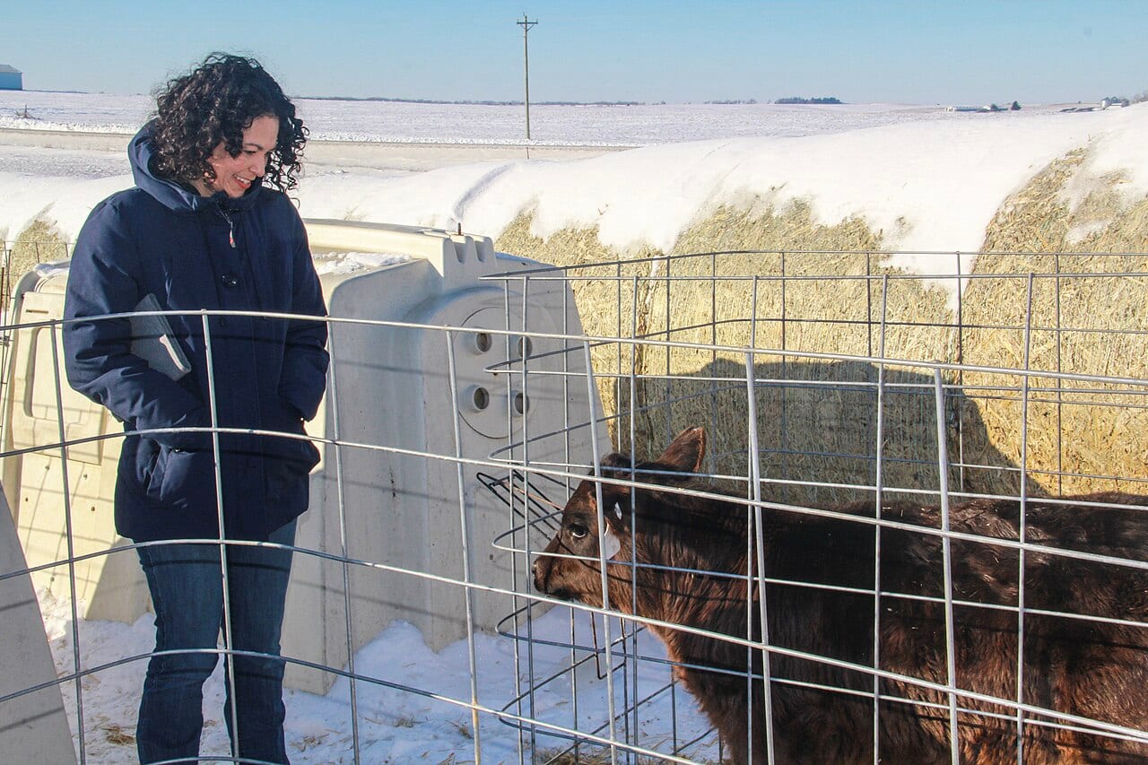 USDA Rural Development Under Secretary Xochitl Torres Small tours a small family farm in Iowa