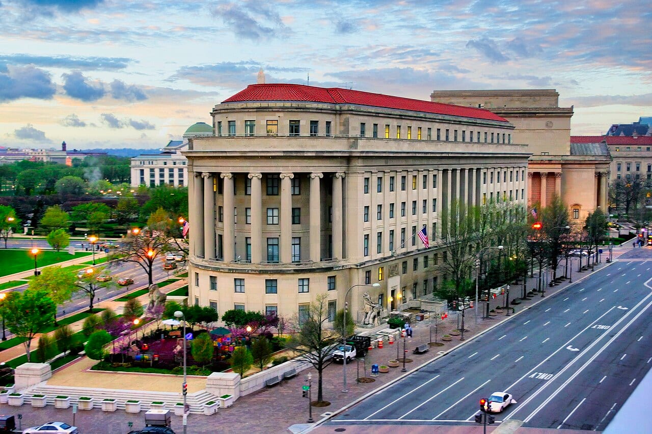 The Apex Building, the Federal Trade Commission's headquarters on Constitution Avenue in Washington, D.C.