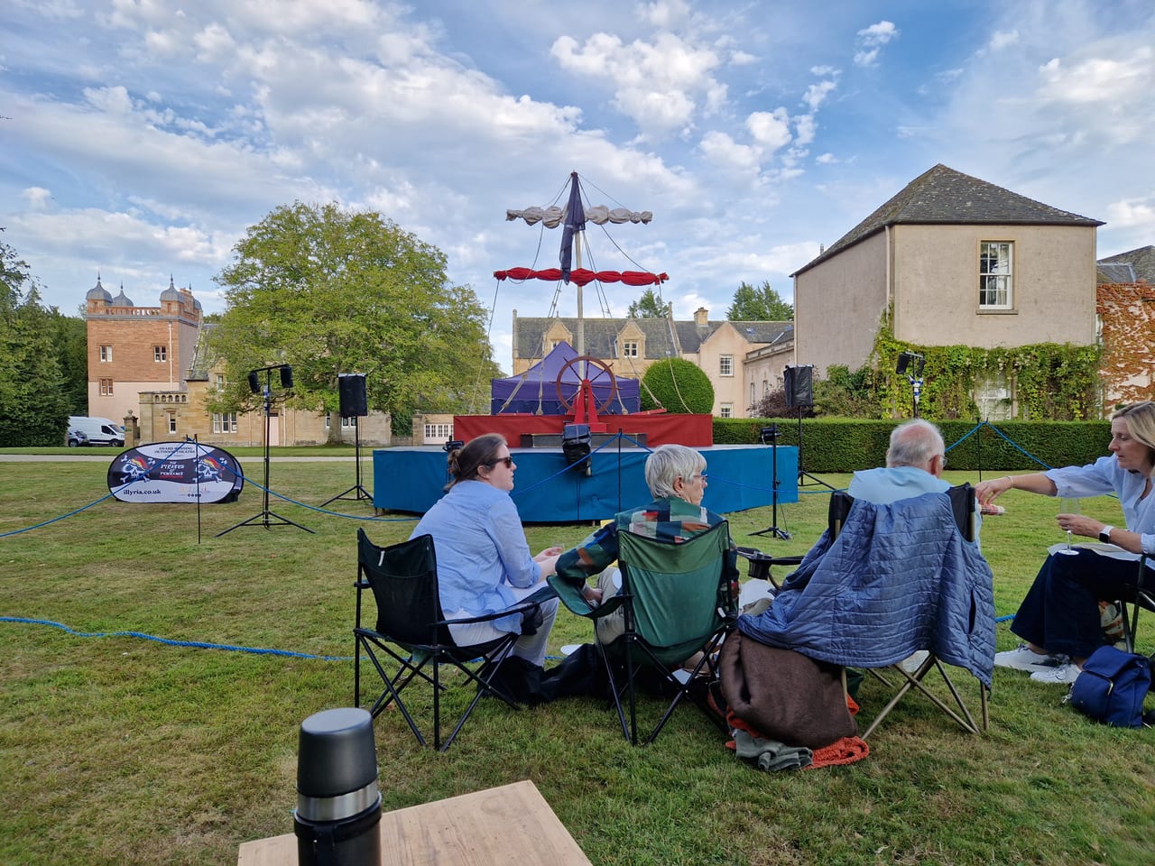 A cast performs the Gilbert and Sullivan operetta The Pirates of Penzance outdoors