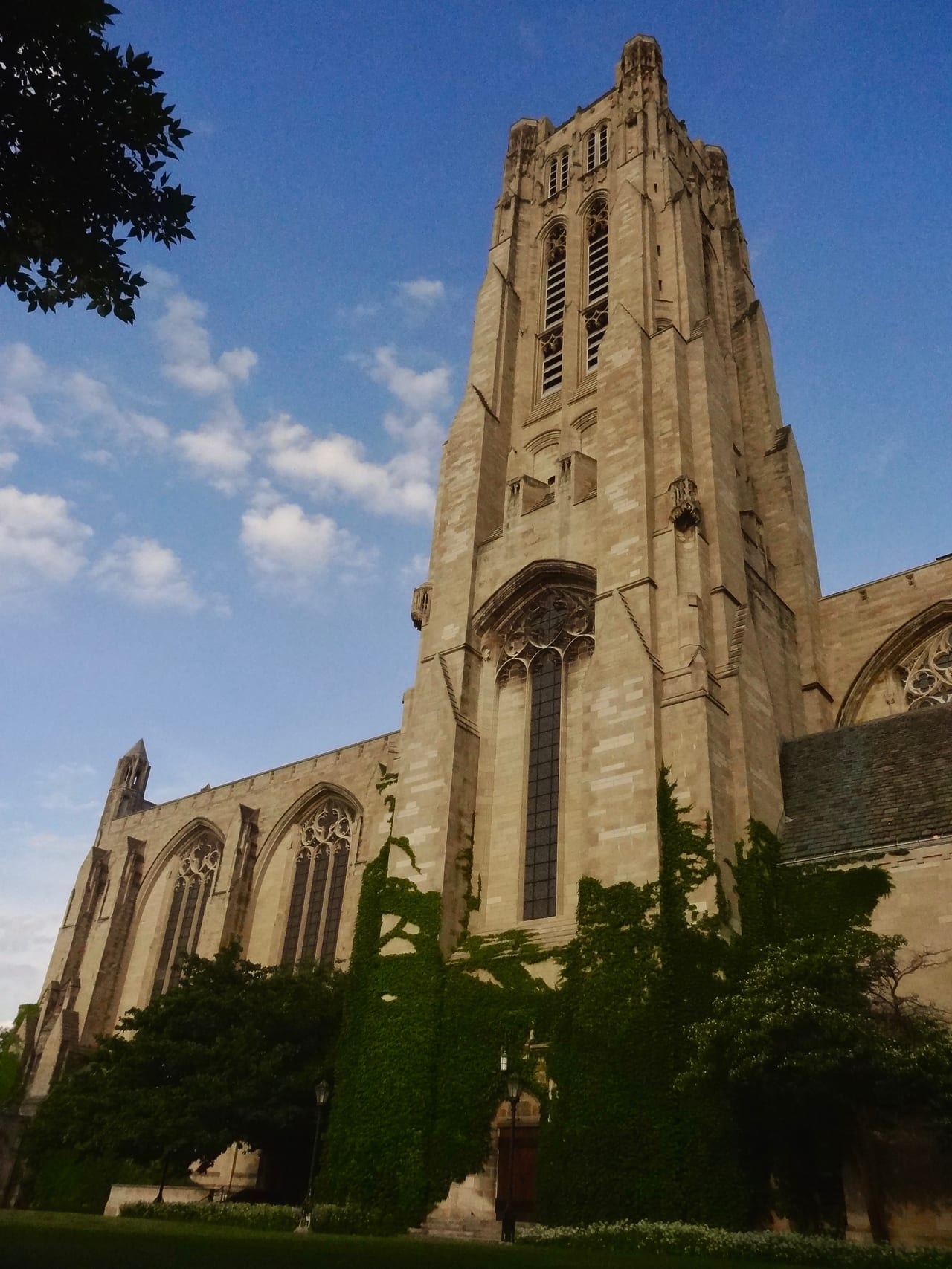 The carillon tower of Rockefeller Chapel on the University of Chicago campus