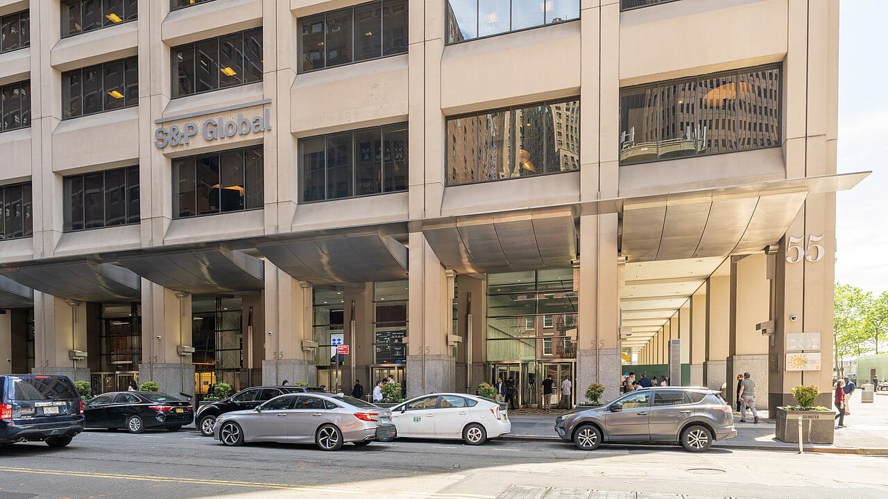 S&P Global's offices in New York, home to the ratings team that downgraded Meta's outlook