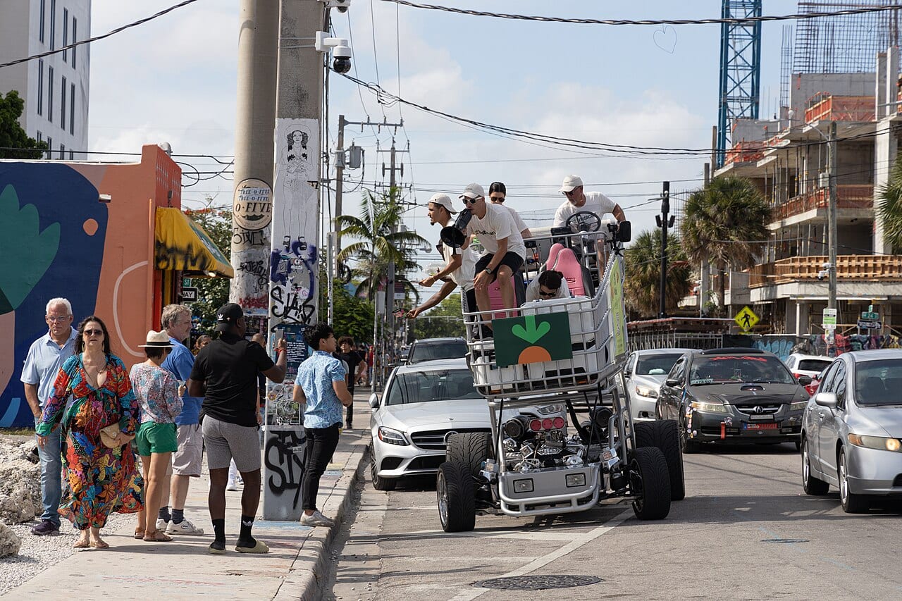 An Instacart delivery vehicle in Miami, Florida, in July 2022
