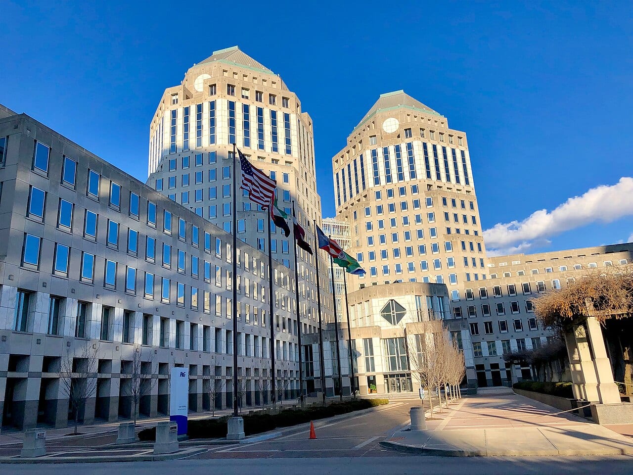 Procter & Gamble's world headquarters towers in downtown Cincinnati