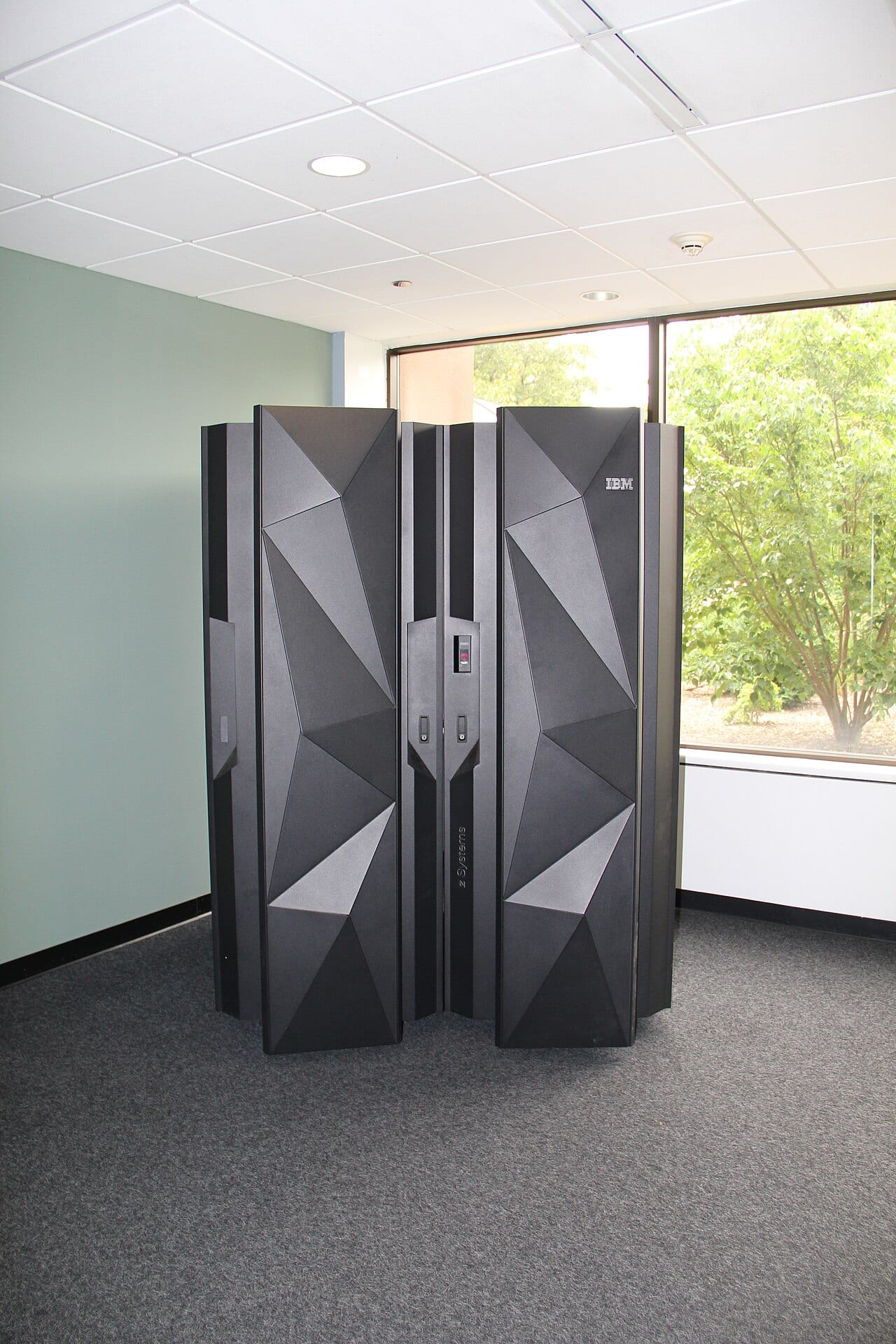 An IBM z14 mainframe computer, the kind of machine that still runs COBOL code