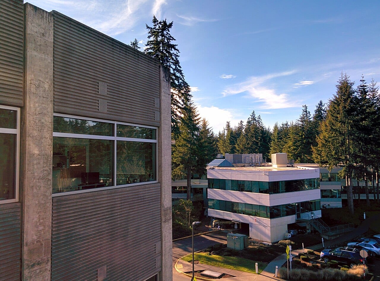 Microsoft's campus in Redmond, Washington, where the company offered buyouts to about 60,000 staff