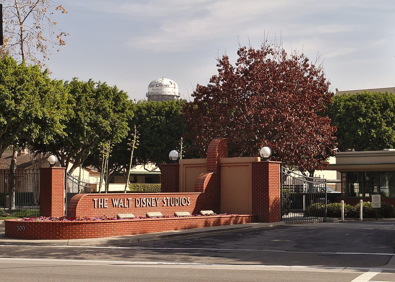 The Buena Vista Street entrance gate to the Walt Disney Studios in Burbank, California