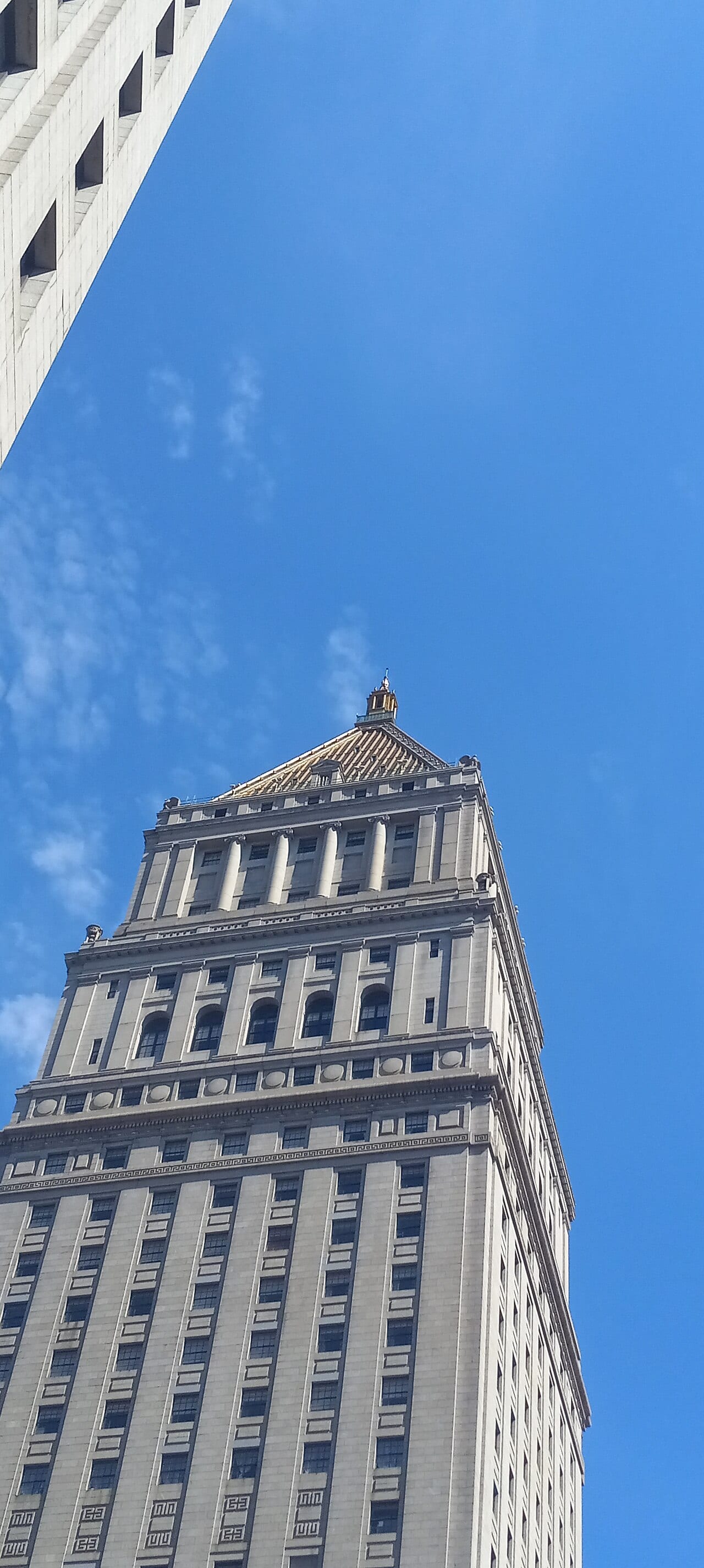 The Thurgood Marshall United States Courthouse in Manhattan, where five of the open AI copyright suits sit on one docket